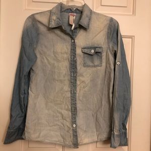 Justice Girl’s light wash jean shirt